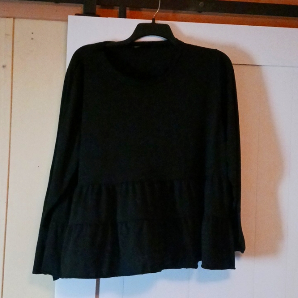 Plus Ruffle Hem Smock Top